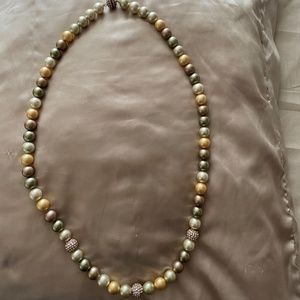 Stunning Multicolor Long Pearl Necklace